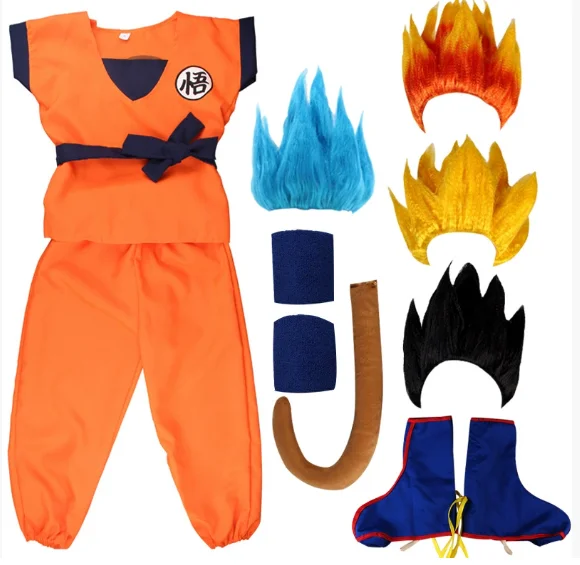 Halloween Costume Kids - ハロウィン大人子供用コスチューム 孫悟空 カーニバル アニメコスプレ ホリデーコスチューム しっぽ