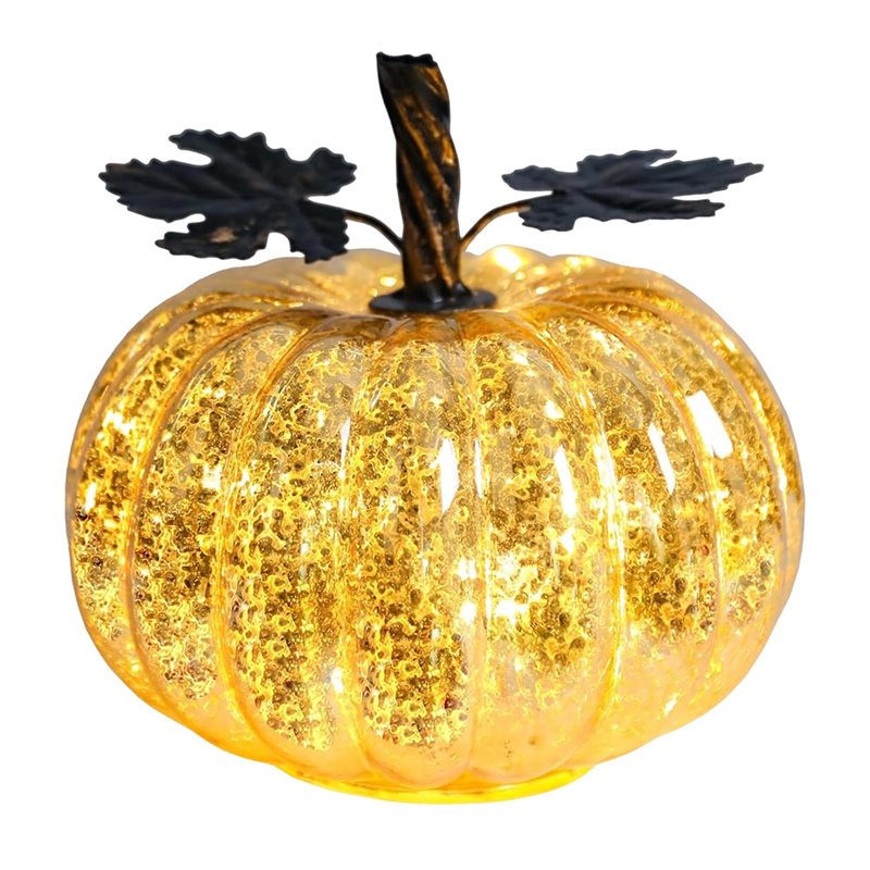 Halloween Pumpkin Decor Led - AAAN-ガラス製パンプキンライト、電池式LEDパンプキンランプ、ハロウィンや秋の装飾、感謝祭の素朴な装飾に最適