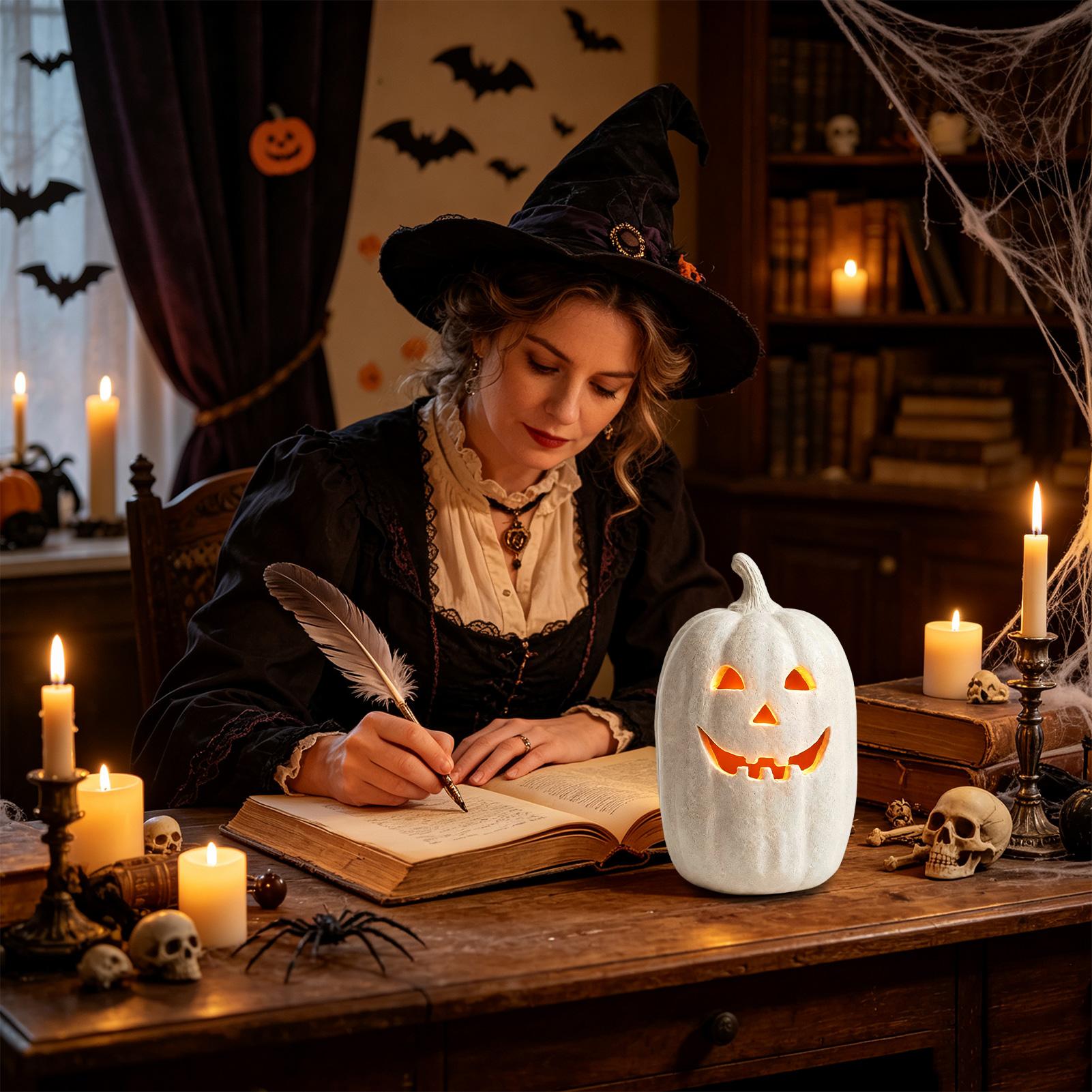 Pumpkin Lantern Halloween - カボチャランタン装飾手作り樹脂装飾カボチャランタン屋外ハロウィン装飾屋内卓上センターピース用