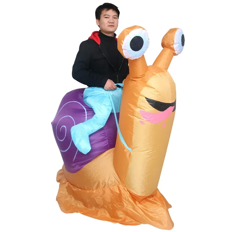 Halloween Party Supplies - インフレータブルコスチューム カタツムリに乗って遊ぶ 面白いコスプレ ブローアウトスーツ ハロウィン カーニバル