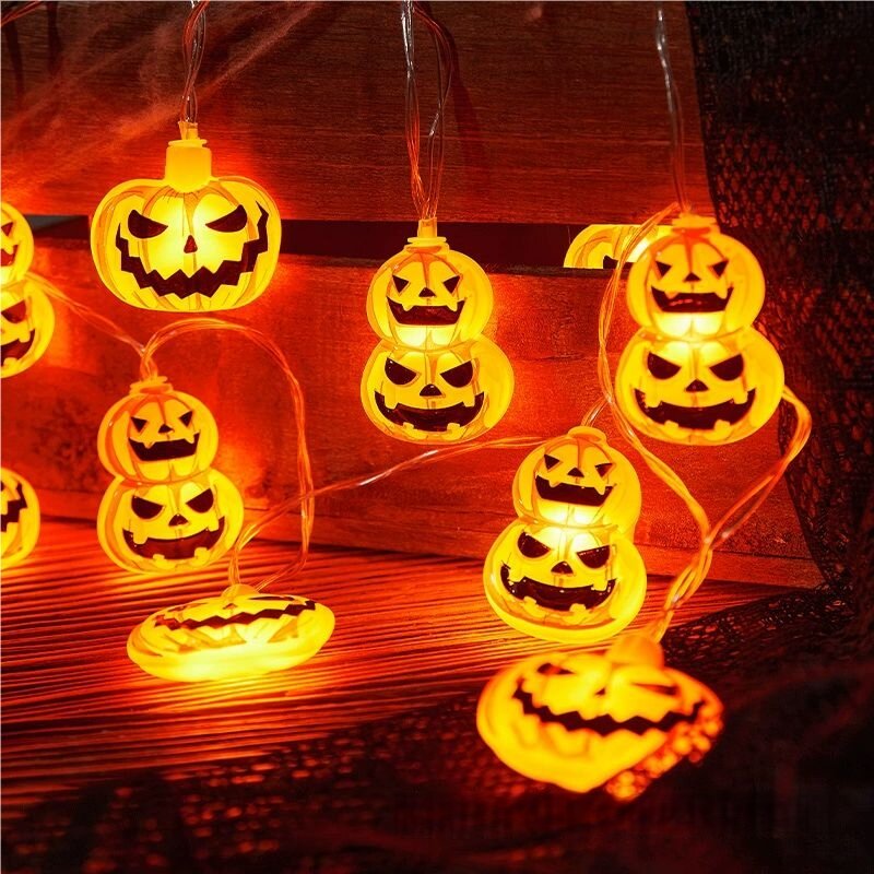 ハロウィン 10/20LED ストリングライト電池式カボチャ - Halloween Led String Lights Orange のレビューと価格