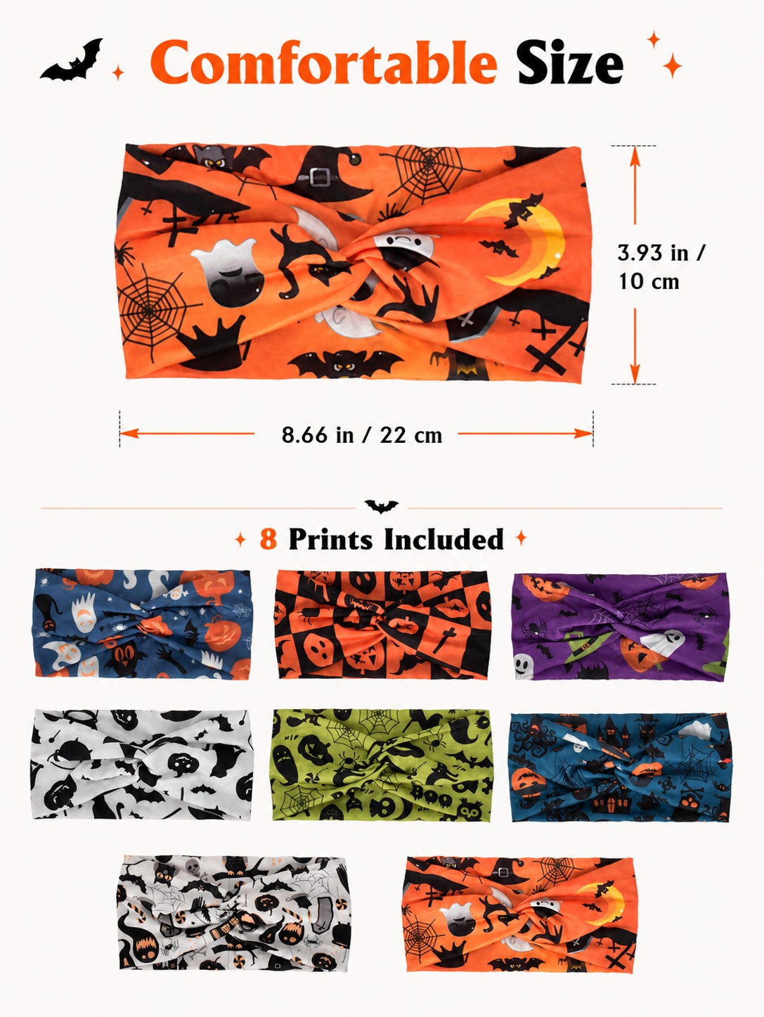 8/4/1 女性用ハロウィーンヘアバンド、カボチャ、お化け、 - Spider Web Halloween Decoration のレビューと価格