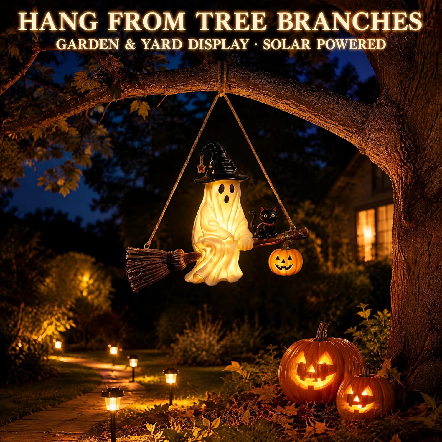 太陽光を模したお化けのシャンデリア、ハロウィーンのランタン、 - Pumpkin Lantern Halloween のレビューと価格