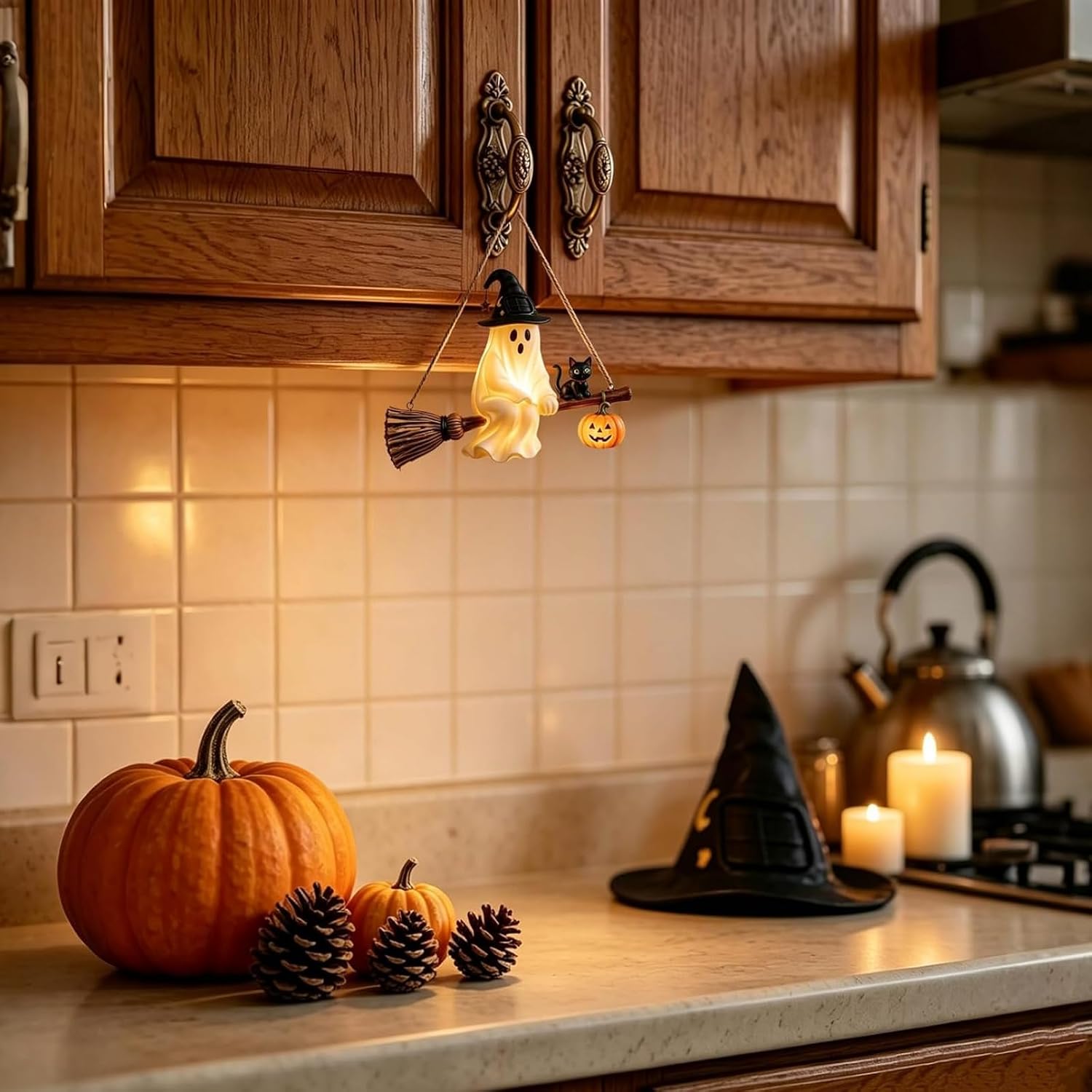 太陽光を模したお化けのシャンデリア、ハロウィーンのランタン、 - Pumpkin Lantern Halloween のレビューと価格