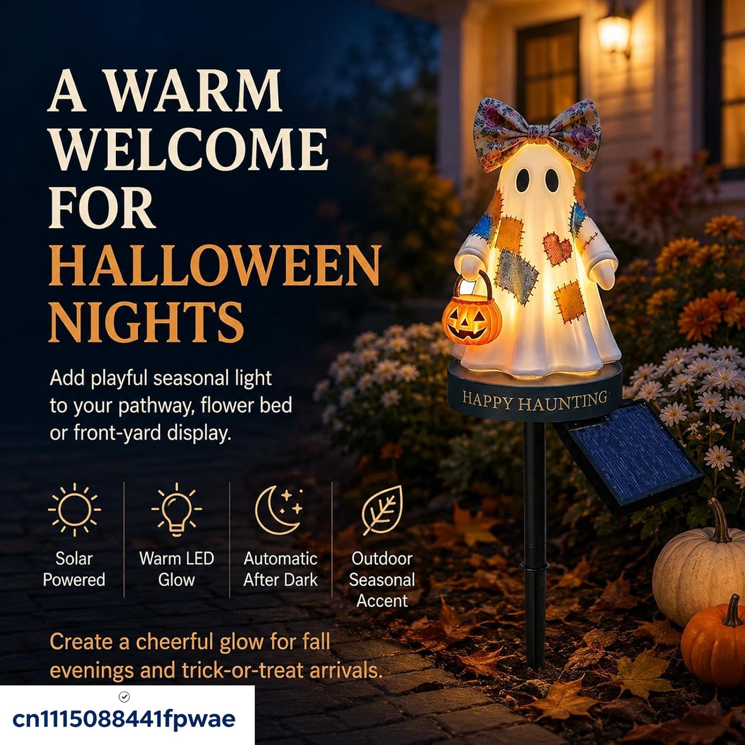 屋外用ソーラーハロウィーン装飾、暖色系のLEDライト付きパッ - Pumpkin Lantern Halloween のレビューと価格