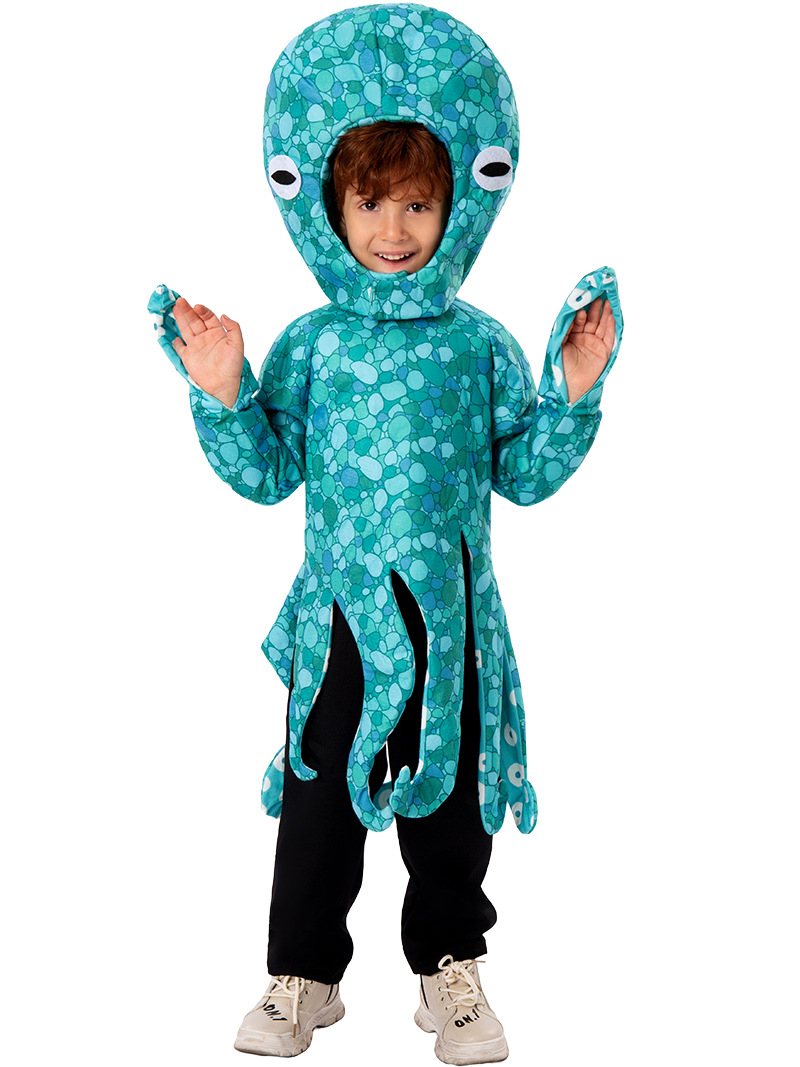 子供コスプレタコ男の子女の子コスチュームとヘッドギアハロウィ - Halloween Party Supplies のレビューと価格