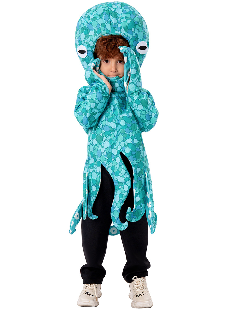 子供コスプレタコ男の子女の子コスチュームとヘッドギアハロウィ - Halloween Party Supplies のレビューと価格