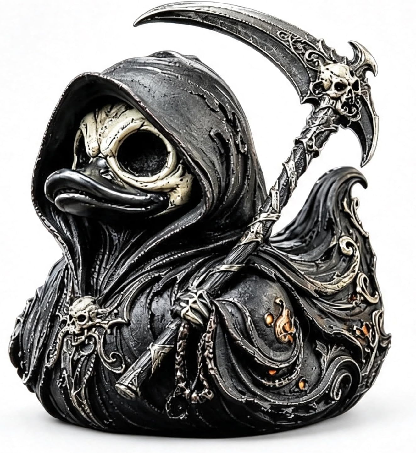 死神ゴシックコレクタブルダック、ハロウィンスケルトンフード付 - Halloween Skeleton Decoration のレビューと価格