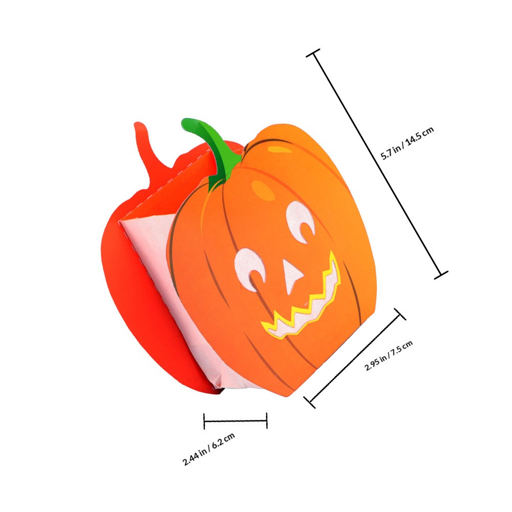 12個入り、装飾用バッグ、カボチャ型、くり抜き加工、難燃性紙 - Pumpkin Lantern Halloween のレビューと価格