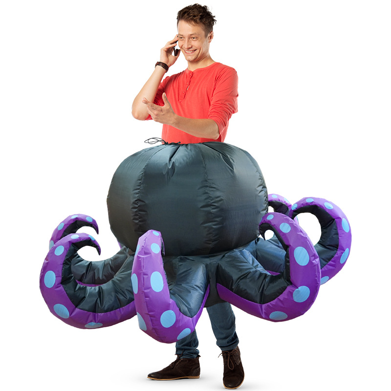 大人用、海の怪物タコの着ぐるみ、ファン付きの膨らませて着るコ - Halloween Costume Adult のレビューと価格