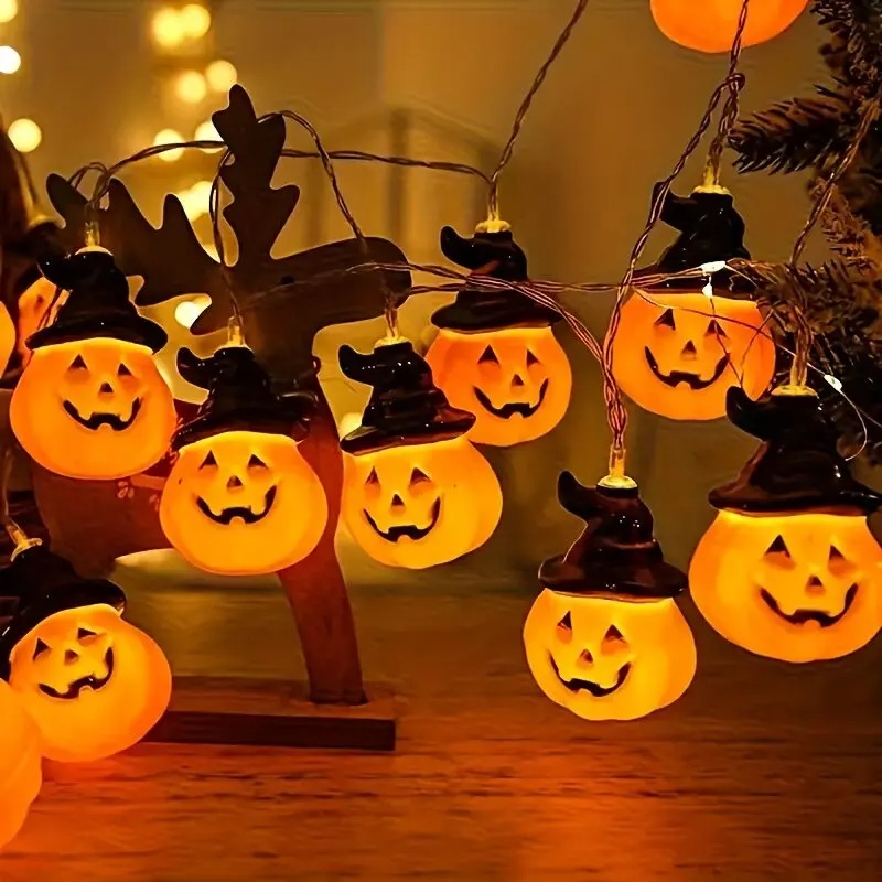 ハロウィン ジャック・オ・ランタン フェアリーライト 10  - Halloween Led String Lights Orange のレビューと価格