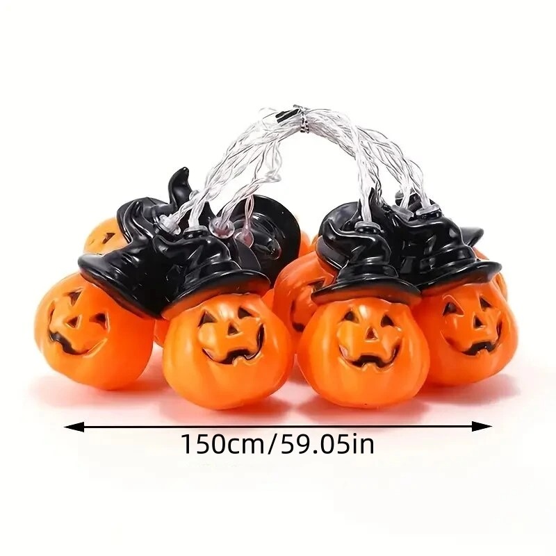 ハロウィン ジャック・オ・ランタン フェアリーライト 10  - Halloween Led String Lights Orange のレビューと価格