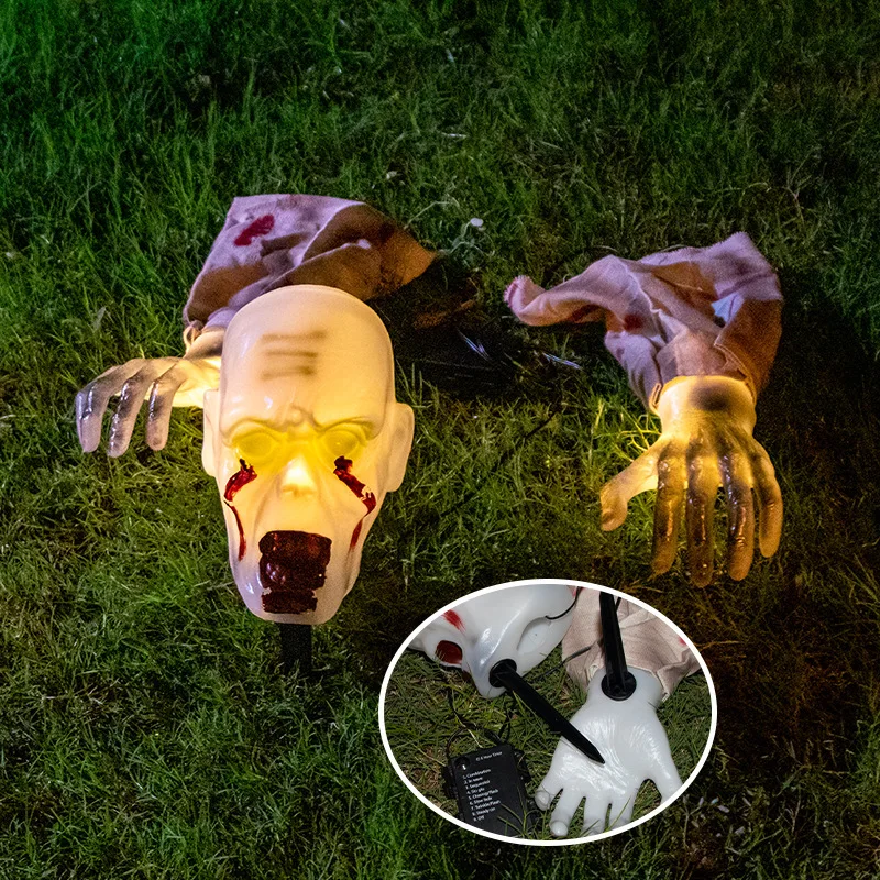 不気味なハロウィーンの幽霊のオーナメント。光る骸骨の装飾品。 - Halloween Skeleton Decoration のレビューと価格