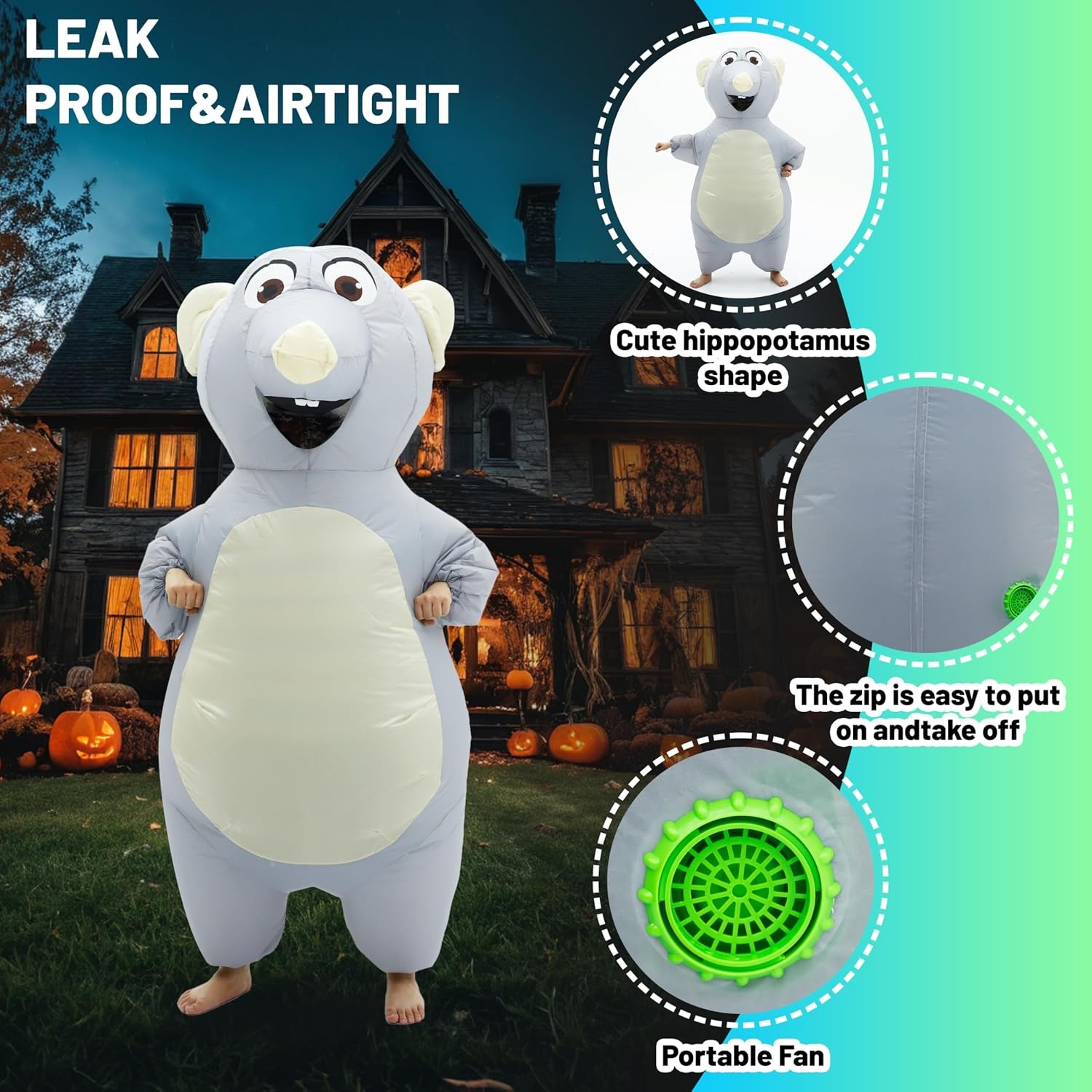 大人用インフレータブルマウスコスチューム。ハロウィーンパーテ - Halloween Costume Adult のレビューと価格