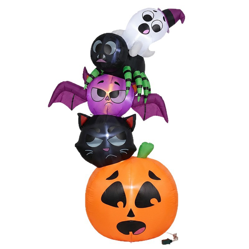 18mのハロウィーン用インフレータブル装飾品。重ねて飾れるカ - Halloween Pumpkin Decor Led のレビューと価格