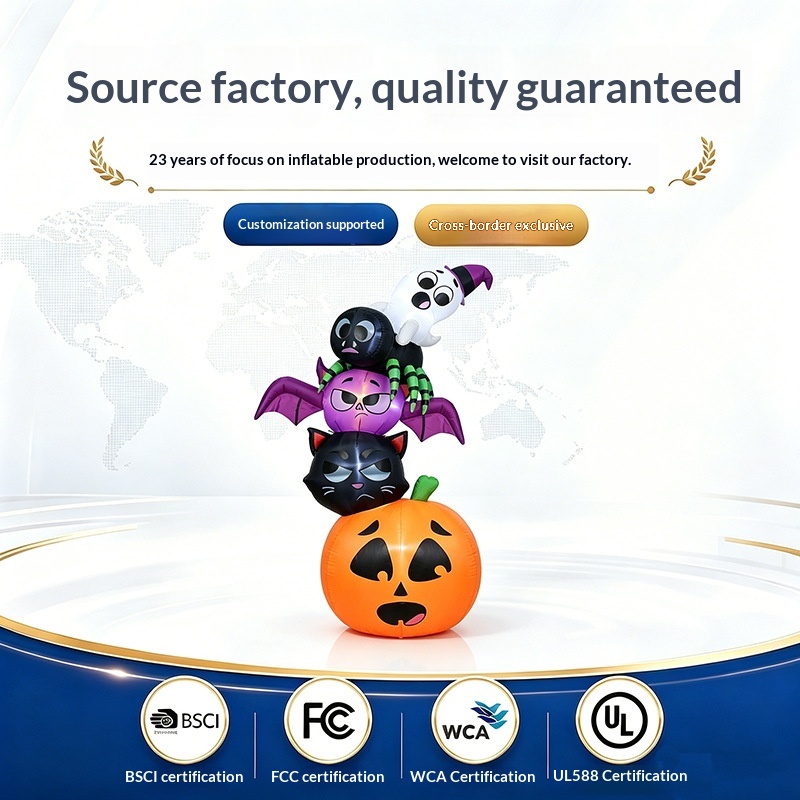 18mのハロウィーン用インフレータブル装飾品。重ねて飾れるカ - Halloween Pumpkin Decor Led のレビューと価格