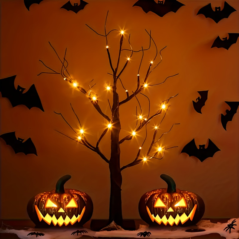 ハロウィンバーチツリーライト、オレンジパープル24 LEDブ - Halloween Led String Lights Orange のレビューと価格