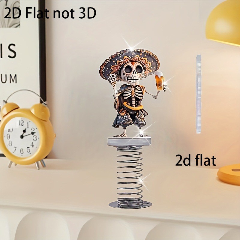 ハロウィン2Dアクリルスイングスケルトンスプリングデコレーシ - Halloween Skeleton Decoration のレビューと価格