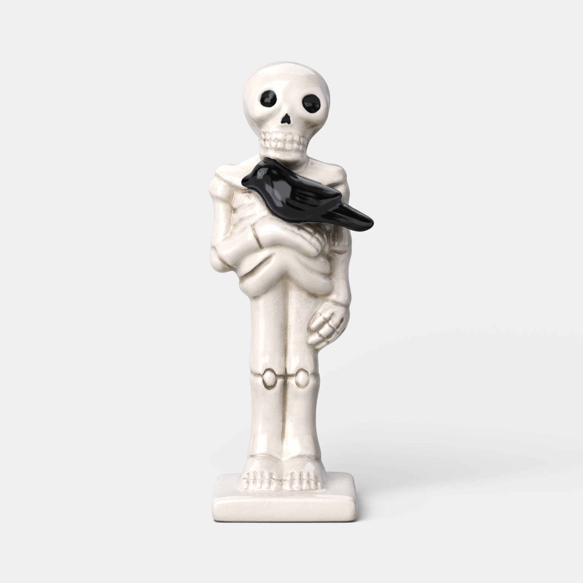 セラミック製スケルトンフィギュア ハロウィン卓上装飾、壁の棚 - Halloween Skeleton Decoration のレビューと価格