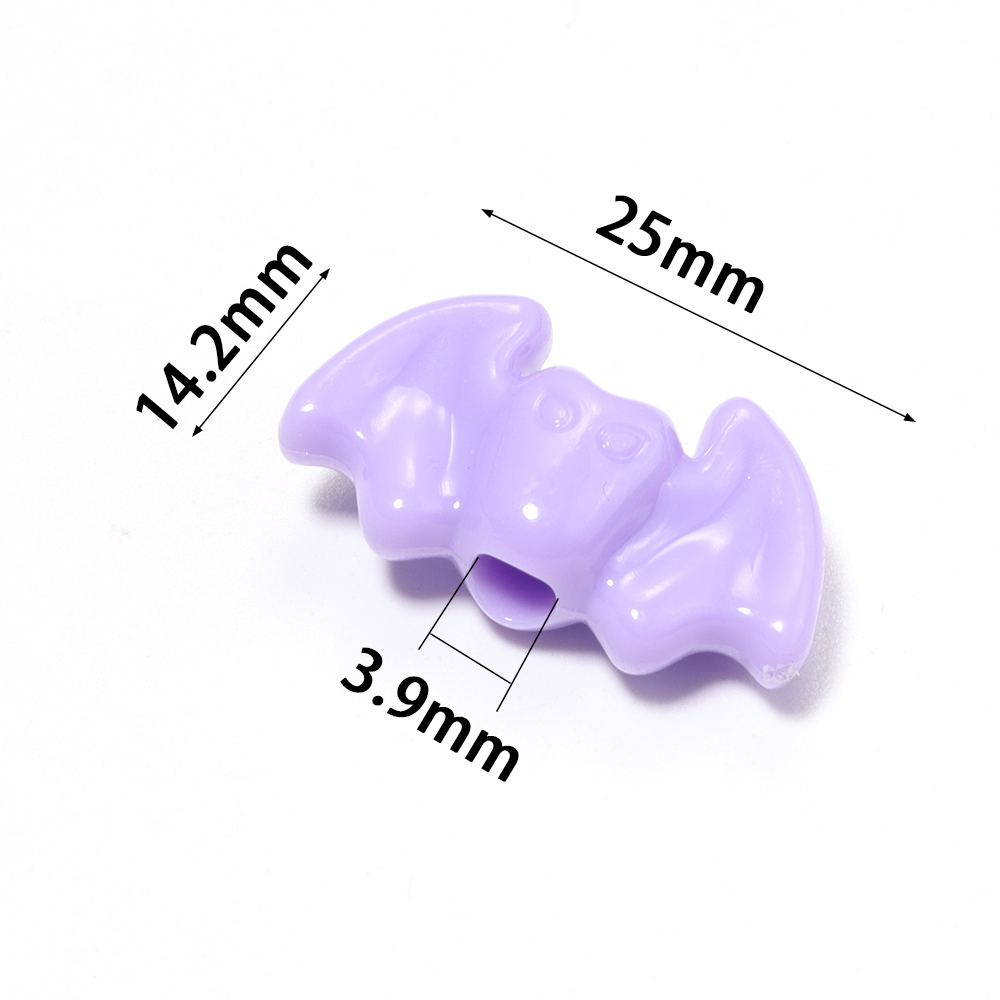 50個/ロット ミックスカラー バット型 プラスチックビーズ - Halloween Party Supplies のレビューと価格